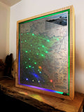 Live METAR Aviation Weather Map – Backlit Maple Frame